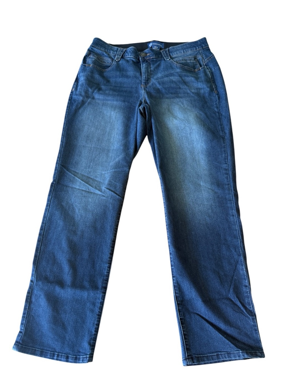 Democracy Ab solution Straight Leg Jeans Color Blue Size 16 Stretch